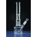 Double Bell Perc Beaker Base Glass Smoking Water Pipe (ES-GB-563)